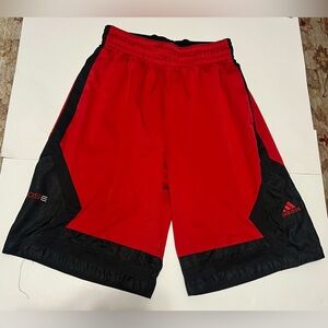 Men’s Adidas Derrick Rose Basketball Swingman Shorts Red/Black Size:Small